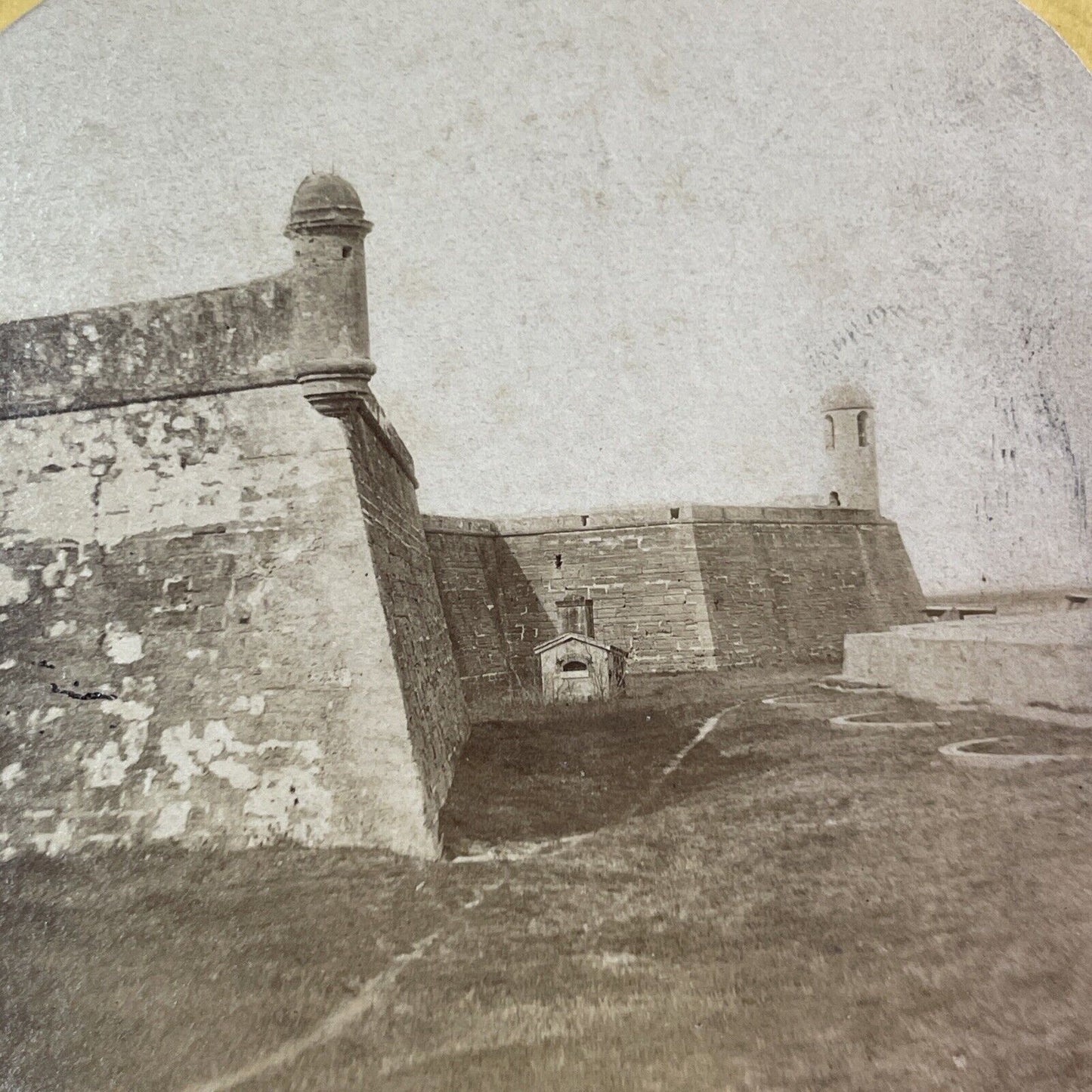 Fort Marion Battery St. Augustine FL Stereoview George Pierron c1875 Y052