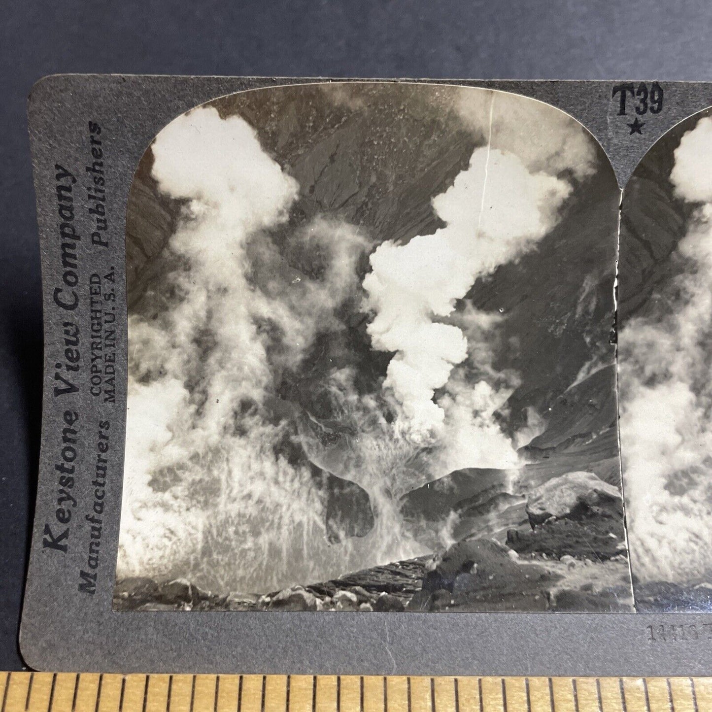 Antique 1903 Saint Vincent Grenadines Volcano Stereoview Photo Card P5040