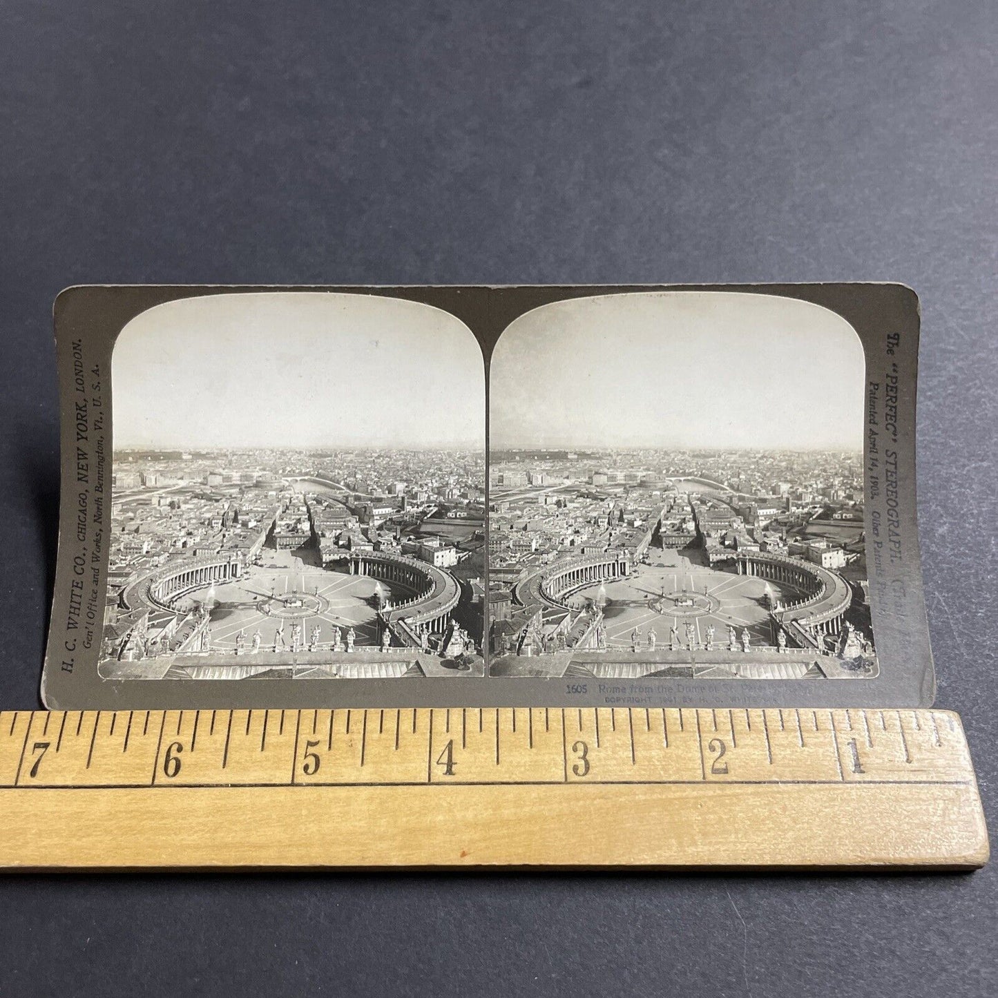 Antique 1901 The Main Street In Rome Italy Stereoview Photo Card P5033