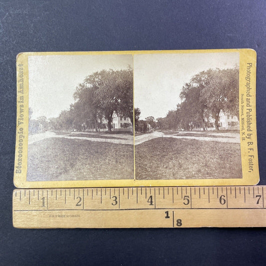 Main Street Amherst New Hampshire Stereoview Photo BF Foster Antique c1872 X859