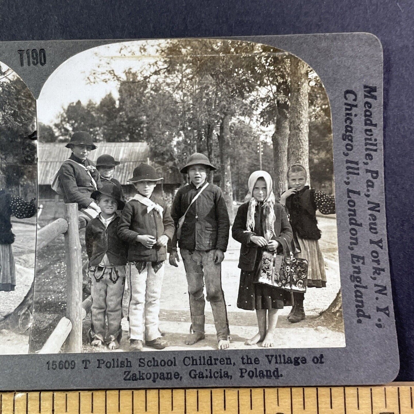 Children In Zakopane Poland Stereoview Tatra Mountains Antique c1920 X2711