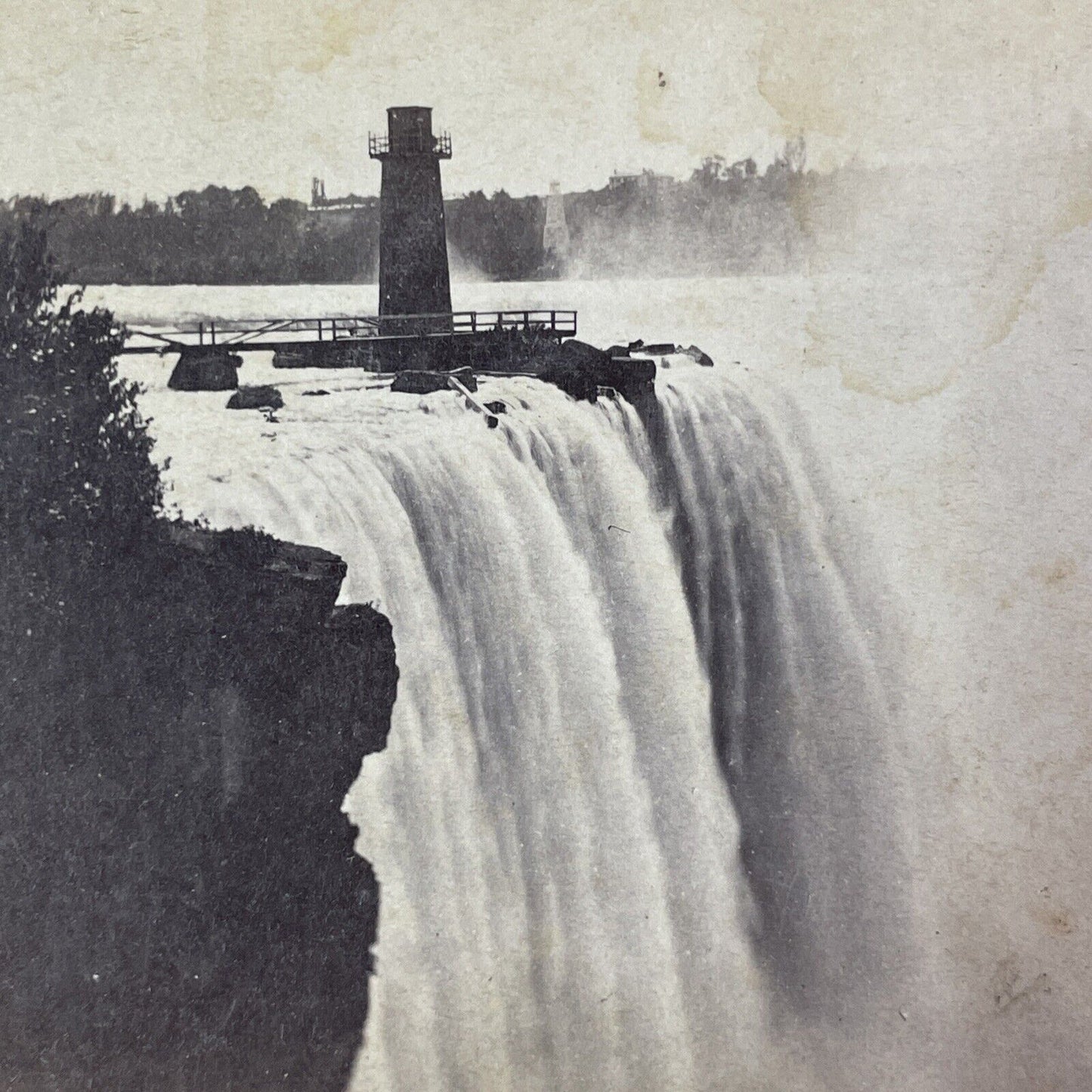 Terrapin Tower Niagara Falls NY Stereoview  Charles Bierstadt c1870s Y1838