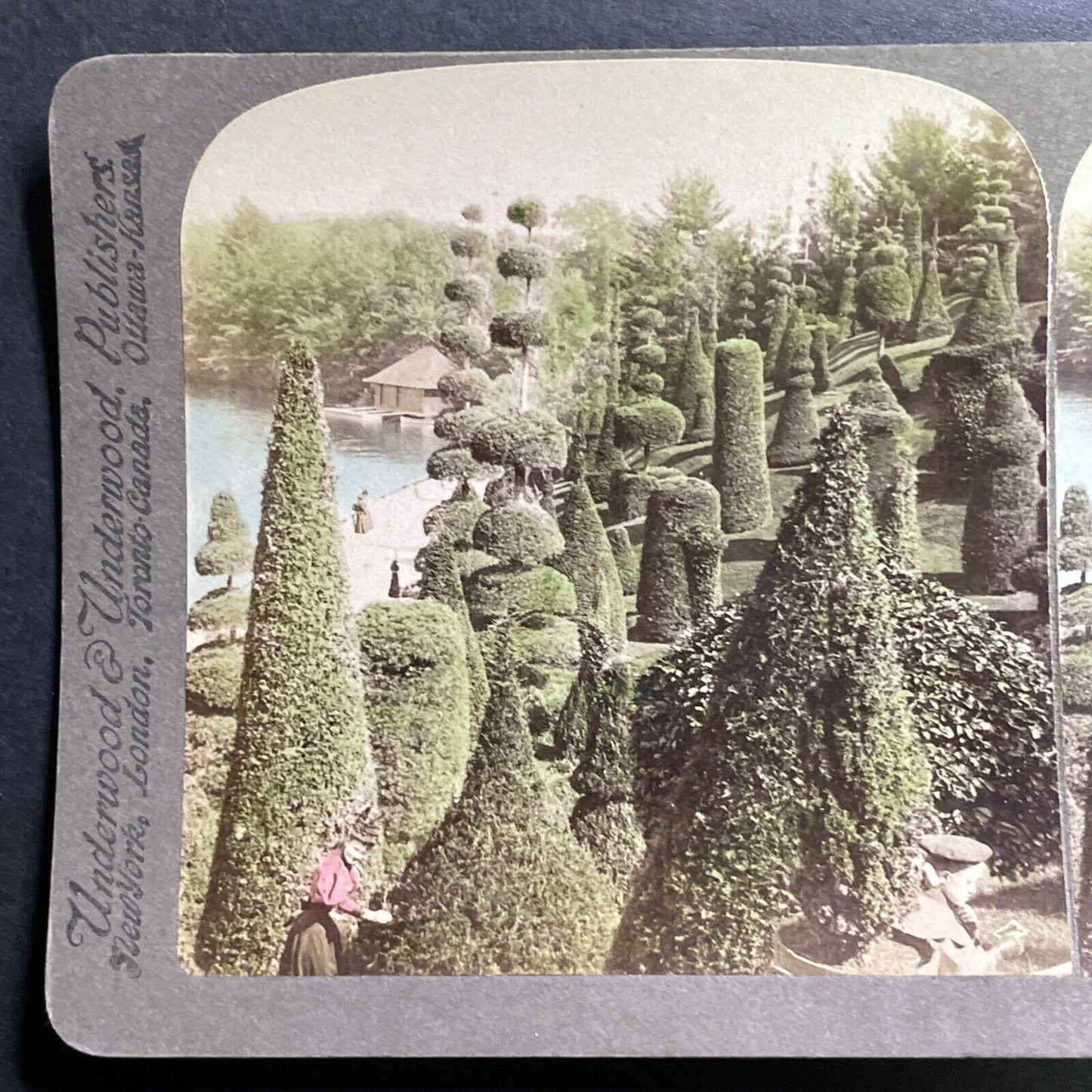 Antique 1894 HH Hunnewell Estate Wellesley Mass. Stereoview Photo Card P1452