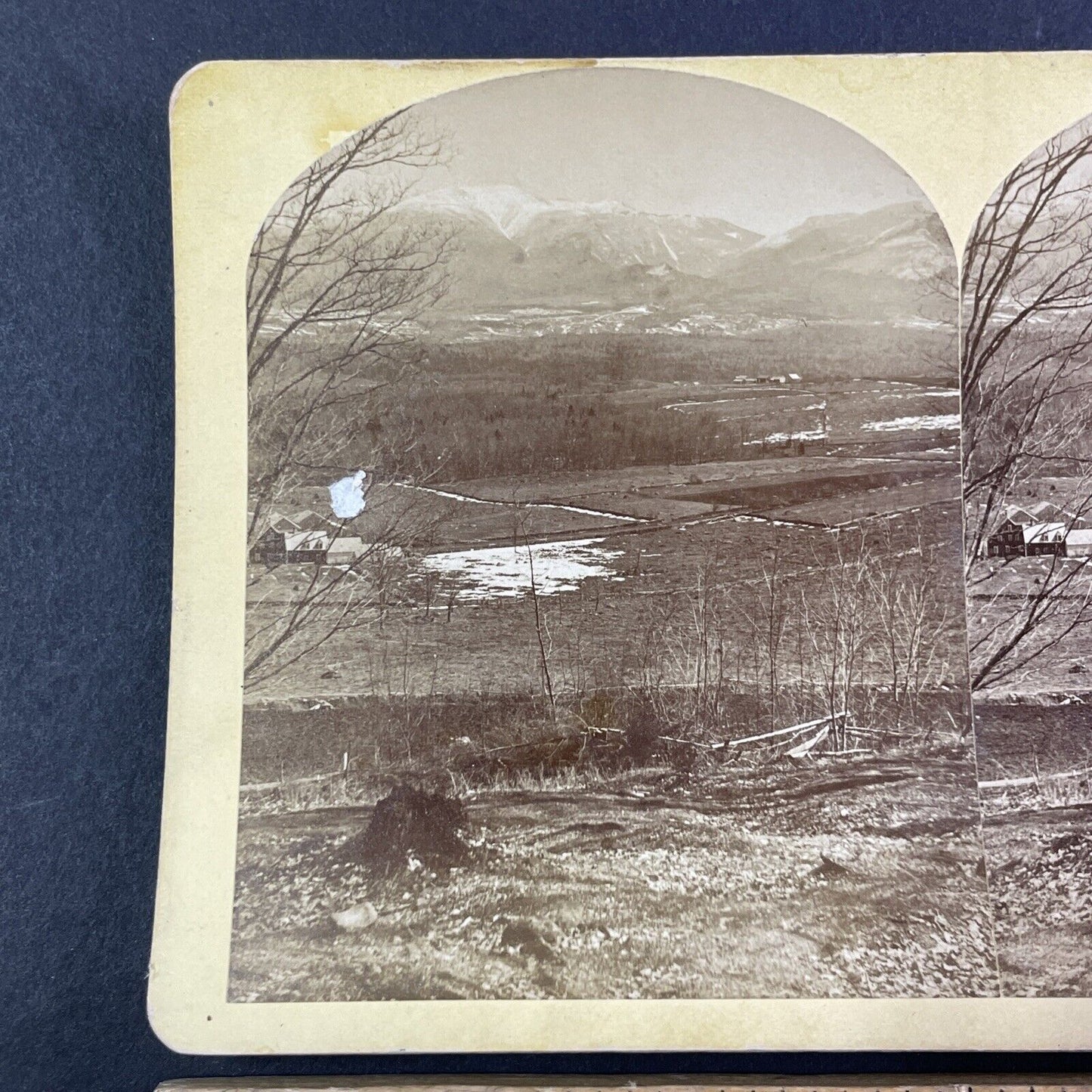 Goodnow Farm Franconia Notch New Hampshire Stereoview Antique c1870s Y1470