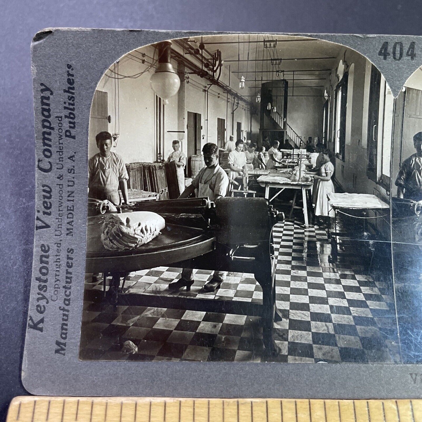 Antique 1910s Butter Factory Copenhagen Denmark Stereoview Photo Card P3669