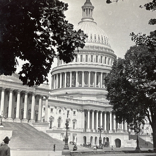 Antique 1910s Capitol Building Washington DC Stereoview Photo Card V2839