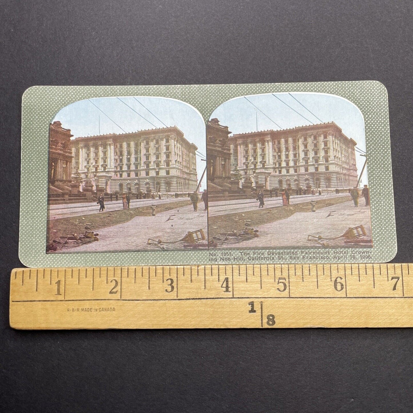 Antique 1910s San Francisco Earthquake Fairmount Stereoview Photo Card 2300-50