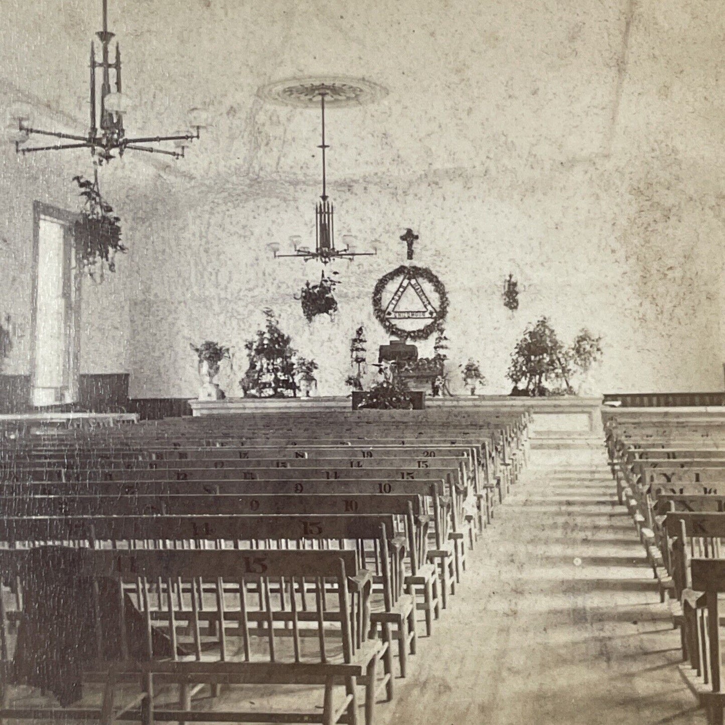 Confession Of Faith Ceremony Dover NH Stereoview ET Brigham Antique c1872 X881