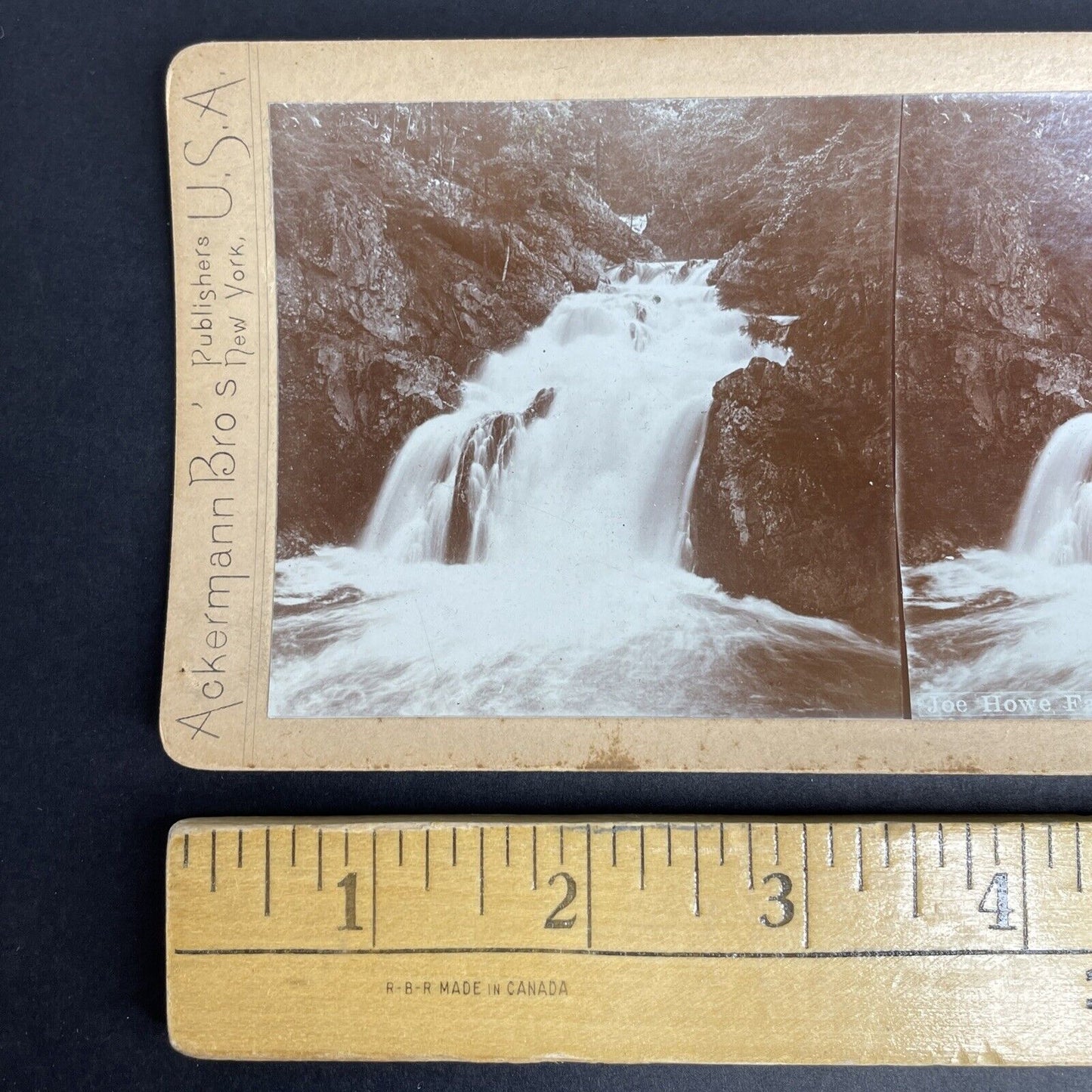 Antique 1888 Joseph Howe Falls Truro Nova Scotia Stereoview Photo Card P891