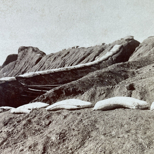 Antique 1901 Boer War Kimberley South Africa Trench Stereoview Photo Card P3066