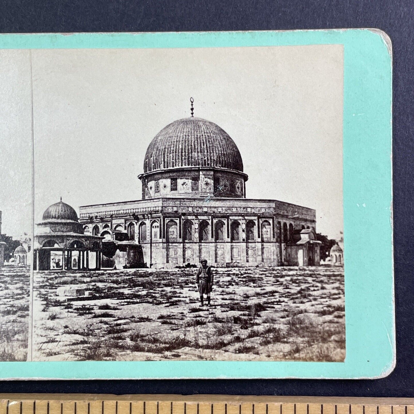 Solomon's Temple Mosque of Omar Israel Palestine Stereoview Salt Print 1860 Y456