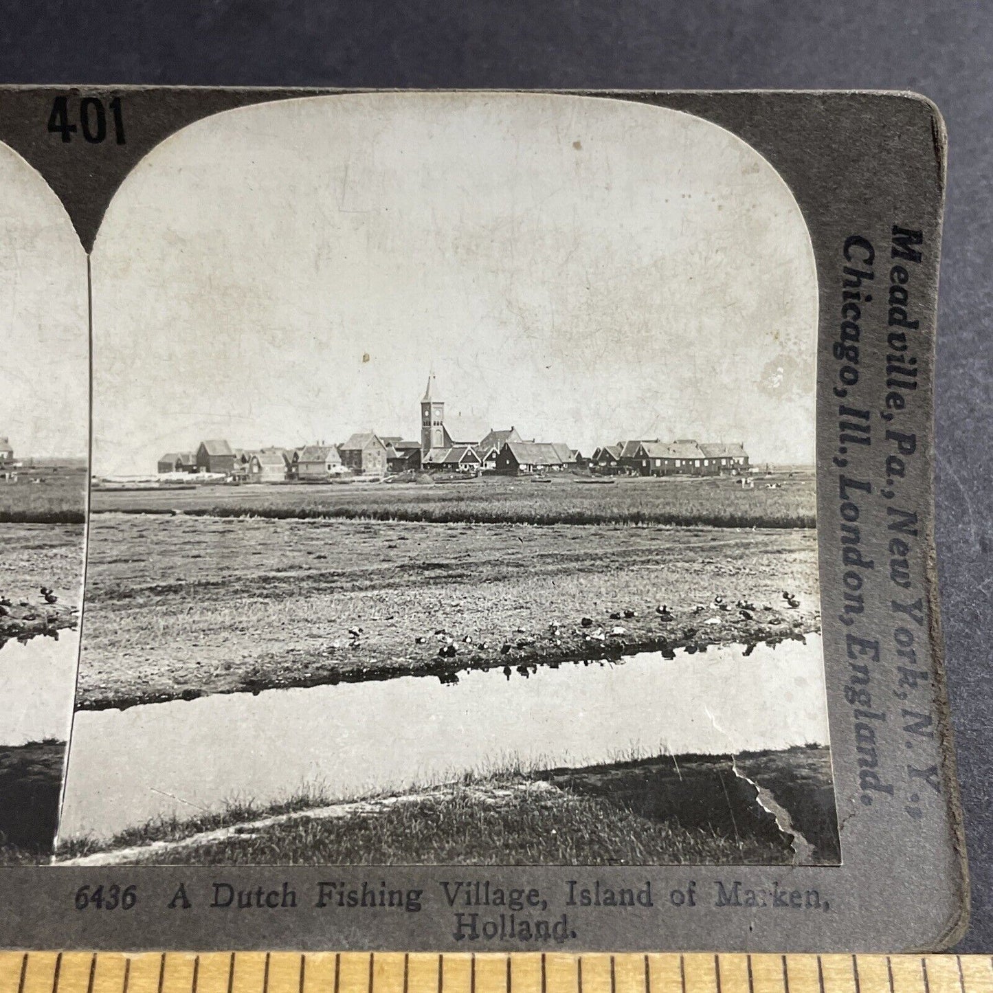 Antique 1910s Marken Holland Netherlands Village Stereoview Photo Card P5071