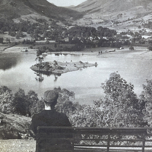 Antique 1904 Lake Grasmere From Red Bank England Stereoview Photo Card P2163