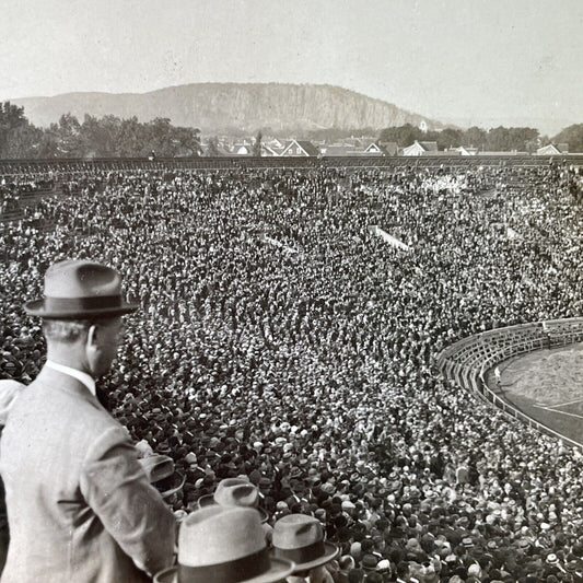 Antique 1924 Yale University College Football Game Stereoview Photo Card P3166