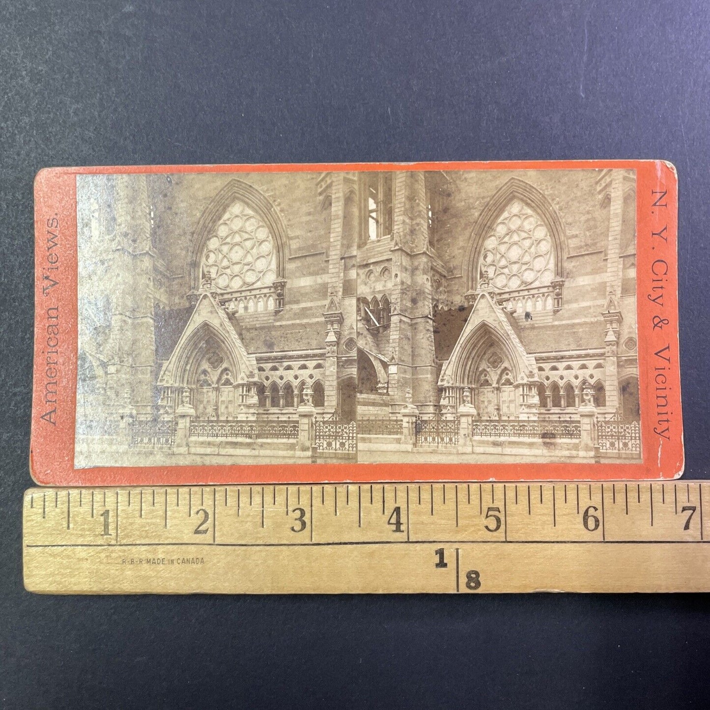 Collegiate Reformed Protestant Dutch Church Stereoview Manhattan NY c1869 X1273