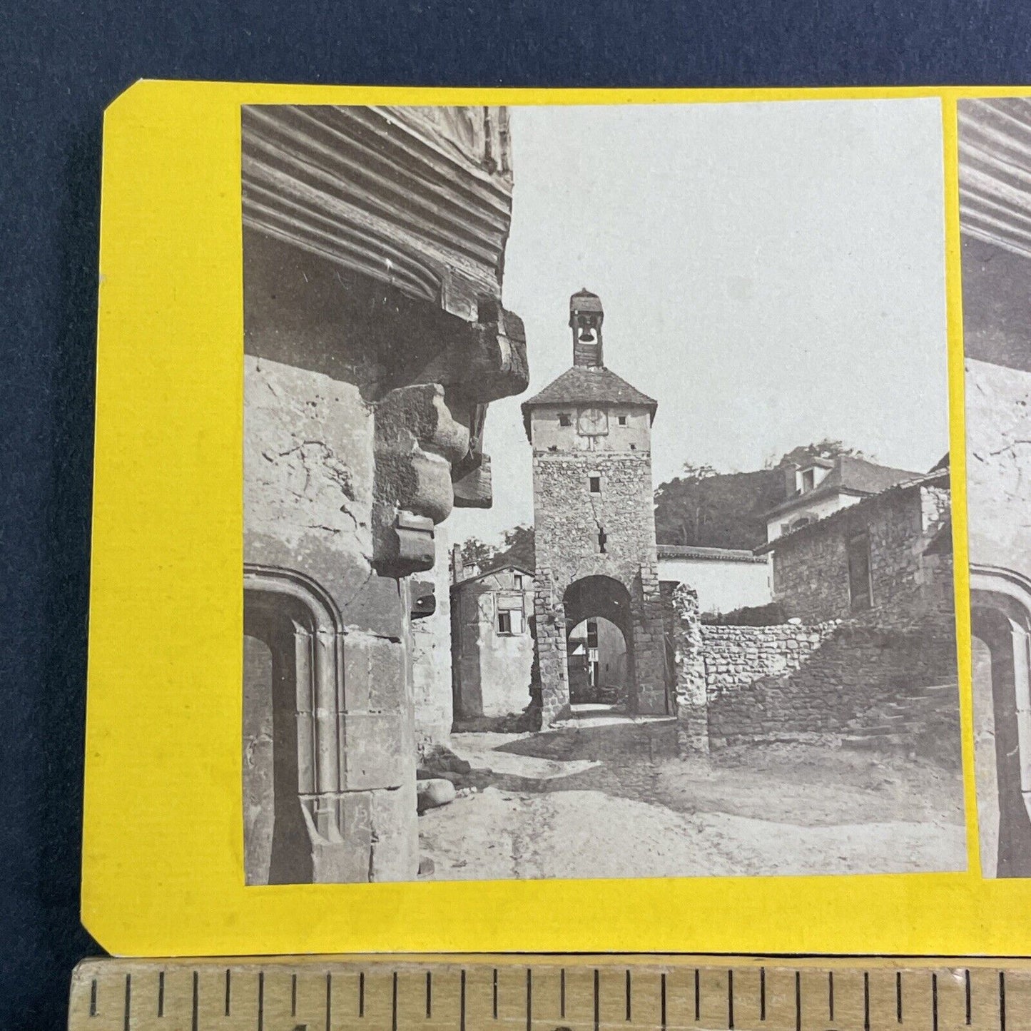 Chateldon Chauteau de Noyers France Stereoview Antique c1865 X1612