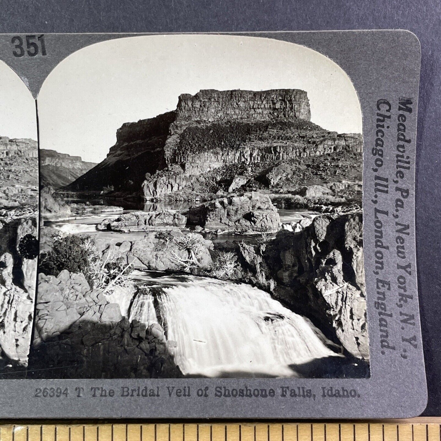 Shoshone Falls Idaho Stereoview Shoshone River Antique c1920 Y518