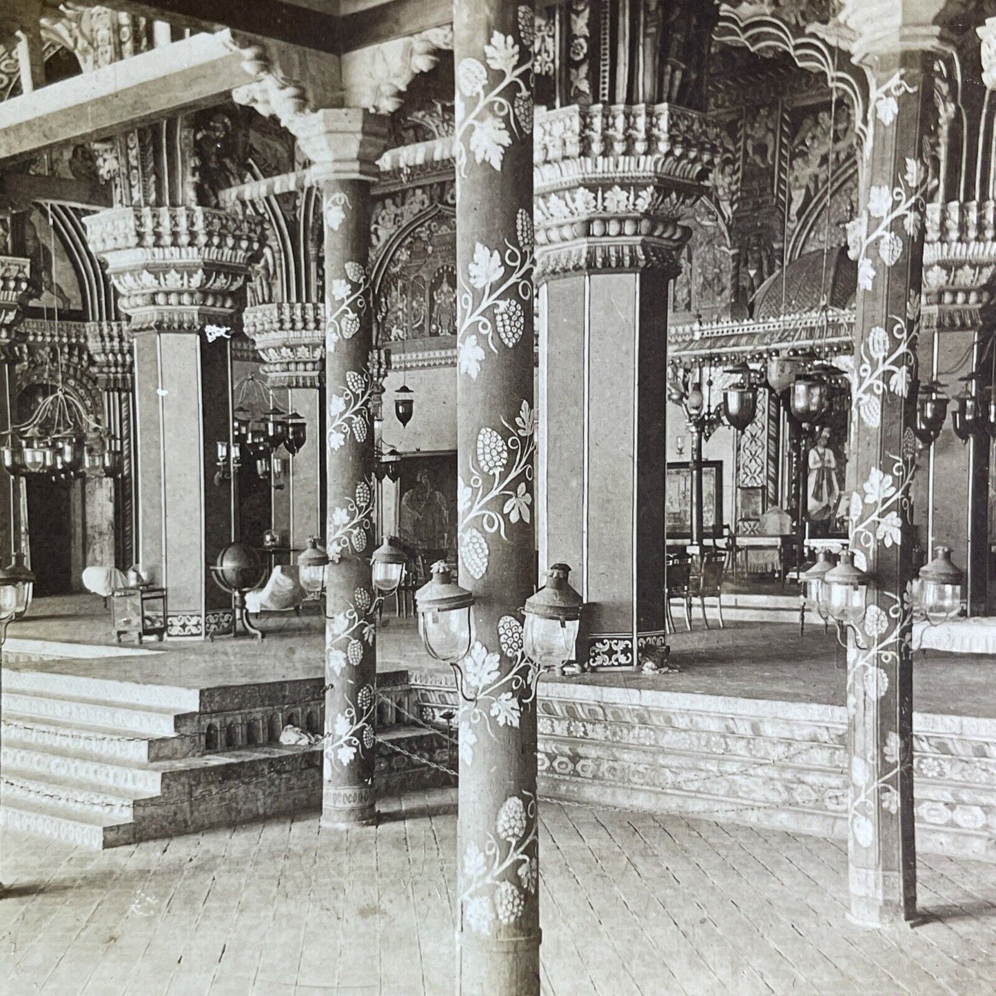 Antique 1910 Rajahs Palace Ghatshila Jharkhand India Stereoview Photo Card P2146