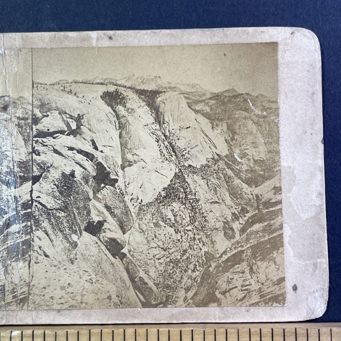 Rifle Shot Tenaya Canyon Yosemite Stereoview Thomas Houseworth? c1868 X2713