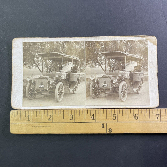 1905 Peerless Motors Direct Drive Stereoview New Jersey Antique c1905 X1510