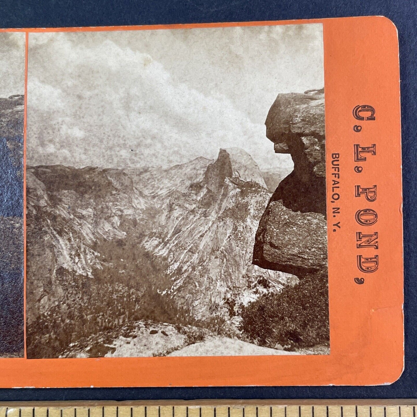 South Dome in Yo Semite Yosemite California Stereoview C.L. Pond c1870 Y2612