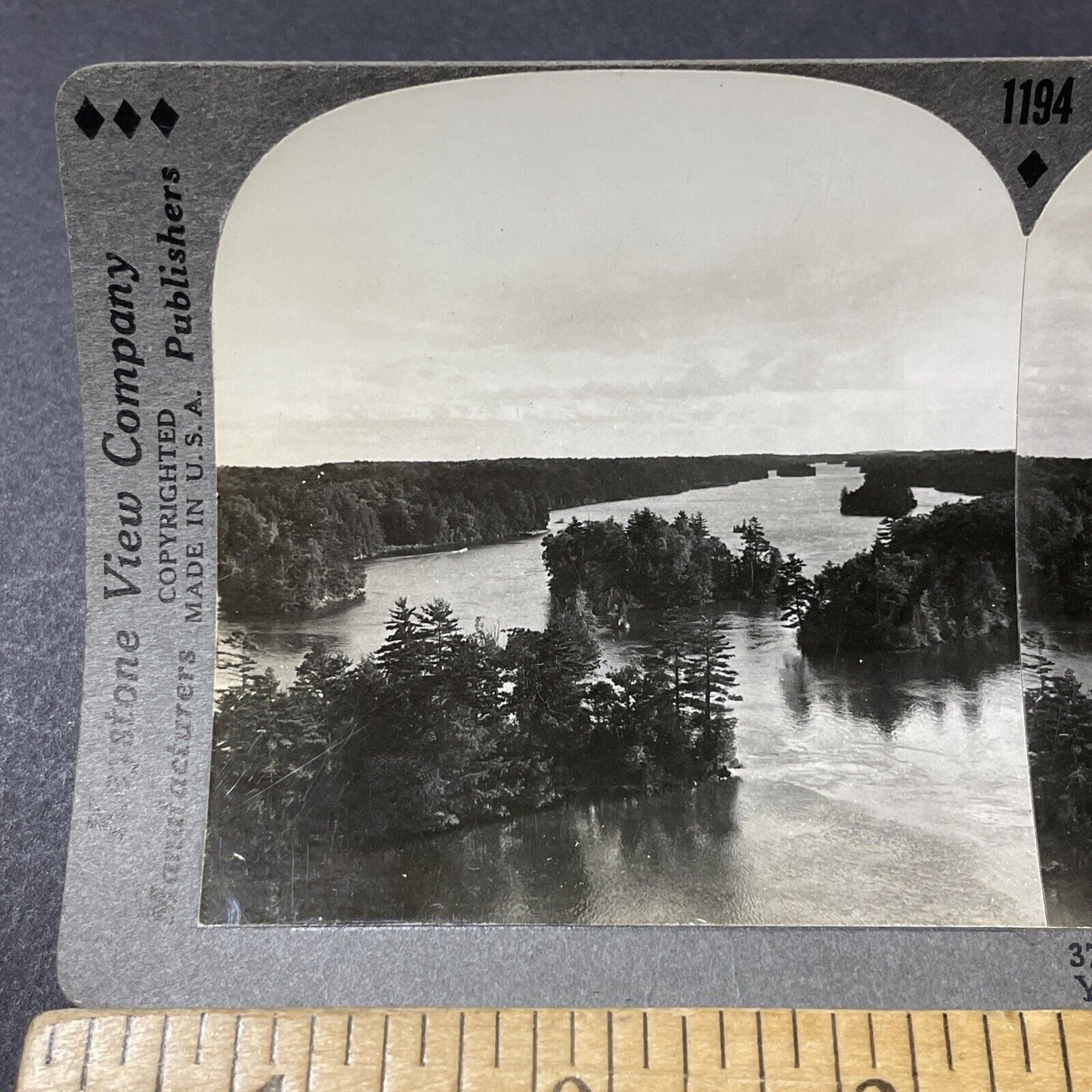 Antique 1930s The Kingston Thousand Island Ontario Stereoview Photo Card V2640