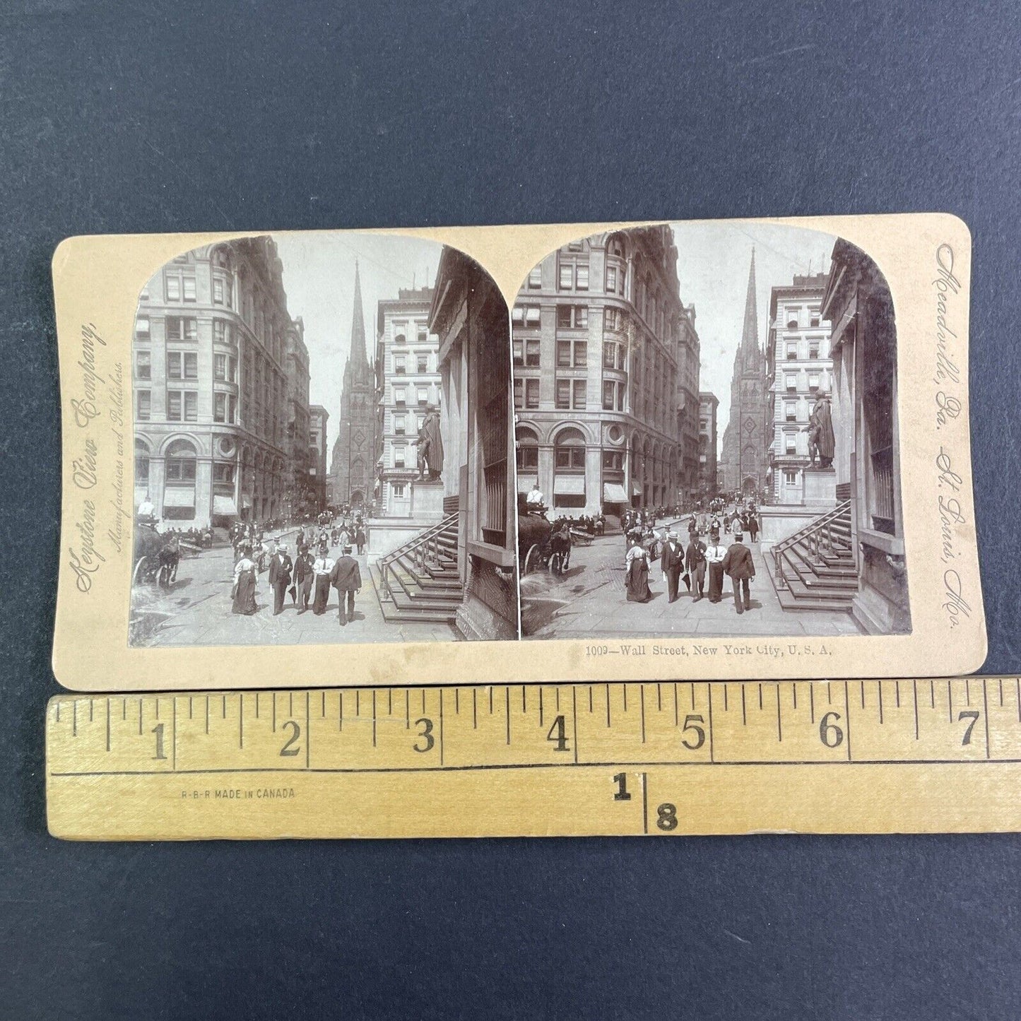 Stock Traders On Wall Street Stereoview Manhattan NY Antique c1895 X3143