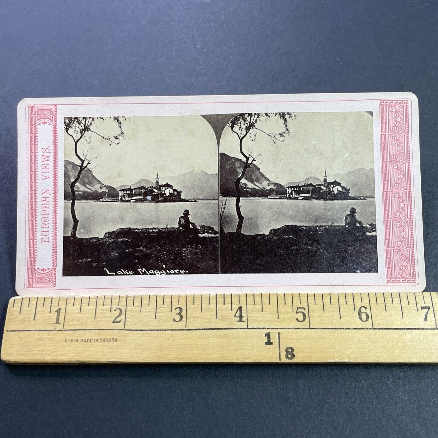 Antique 1870s Lake Maggiore Italy Stereoview Photo Card P4131