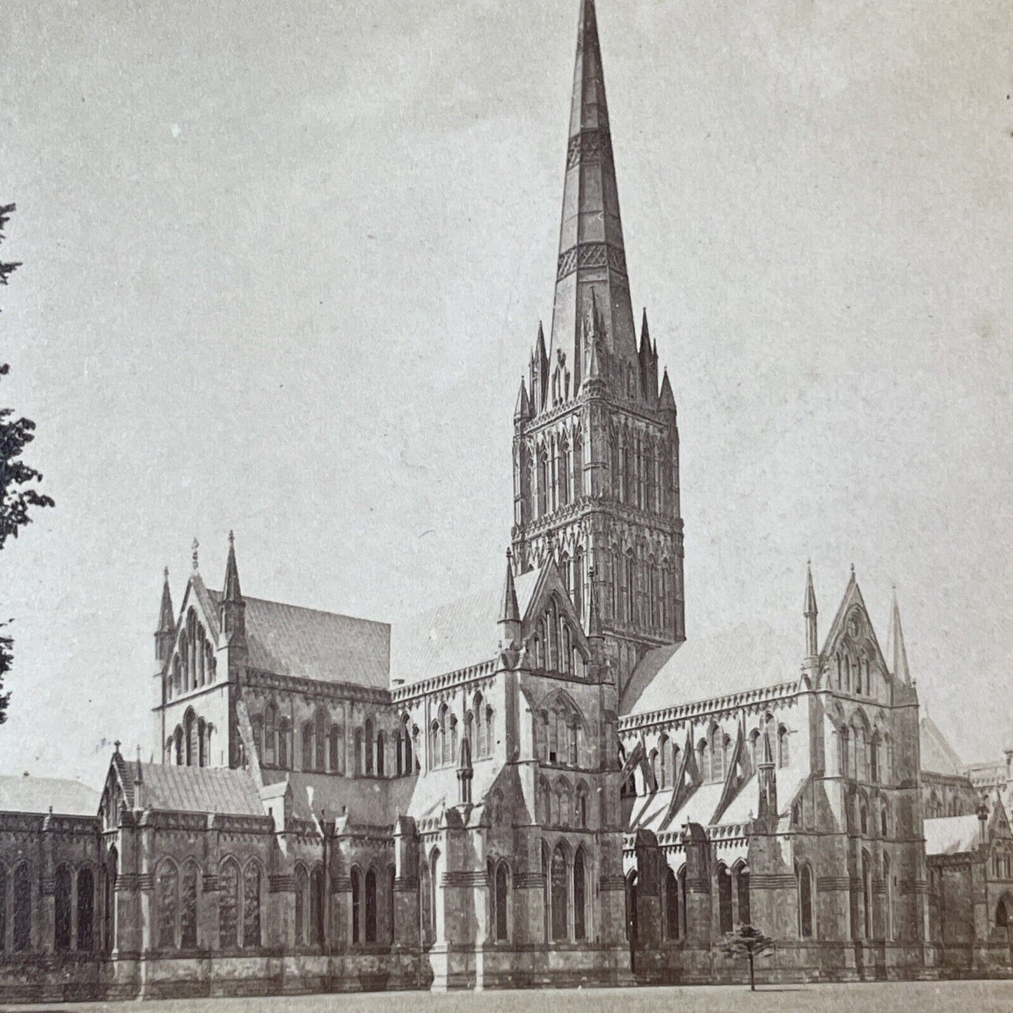 Salisbury Cathedral Church England Stereoview Antique c1870s Y464