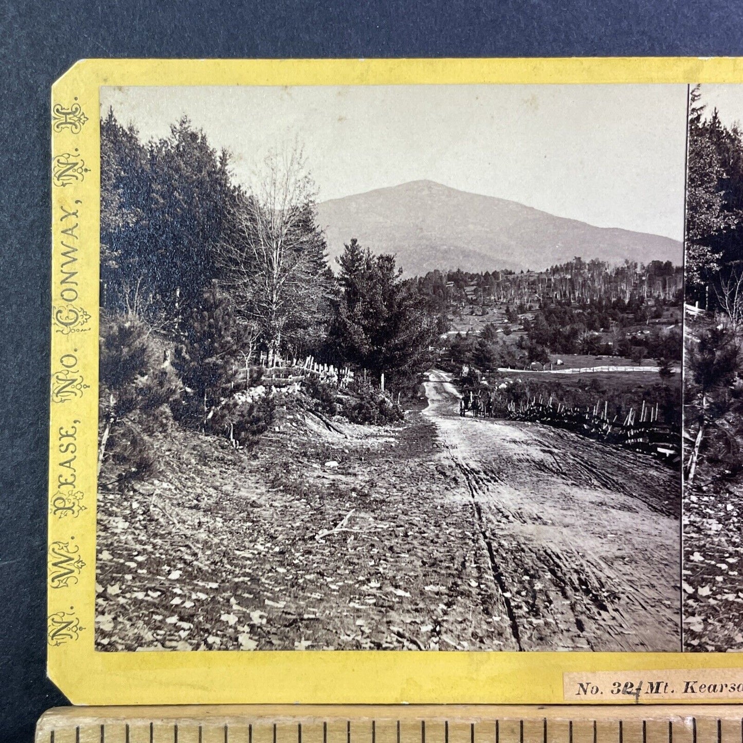 Road To Mount Kearsarge NH Stereoview NW Pease Photo Card Antique c1872 X988