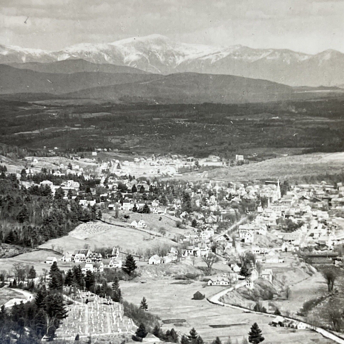 Antique 1910s North Conway & Conway New Hampshire Stereoview Photo Card V2630