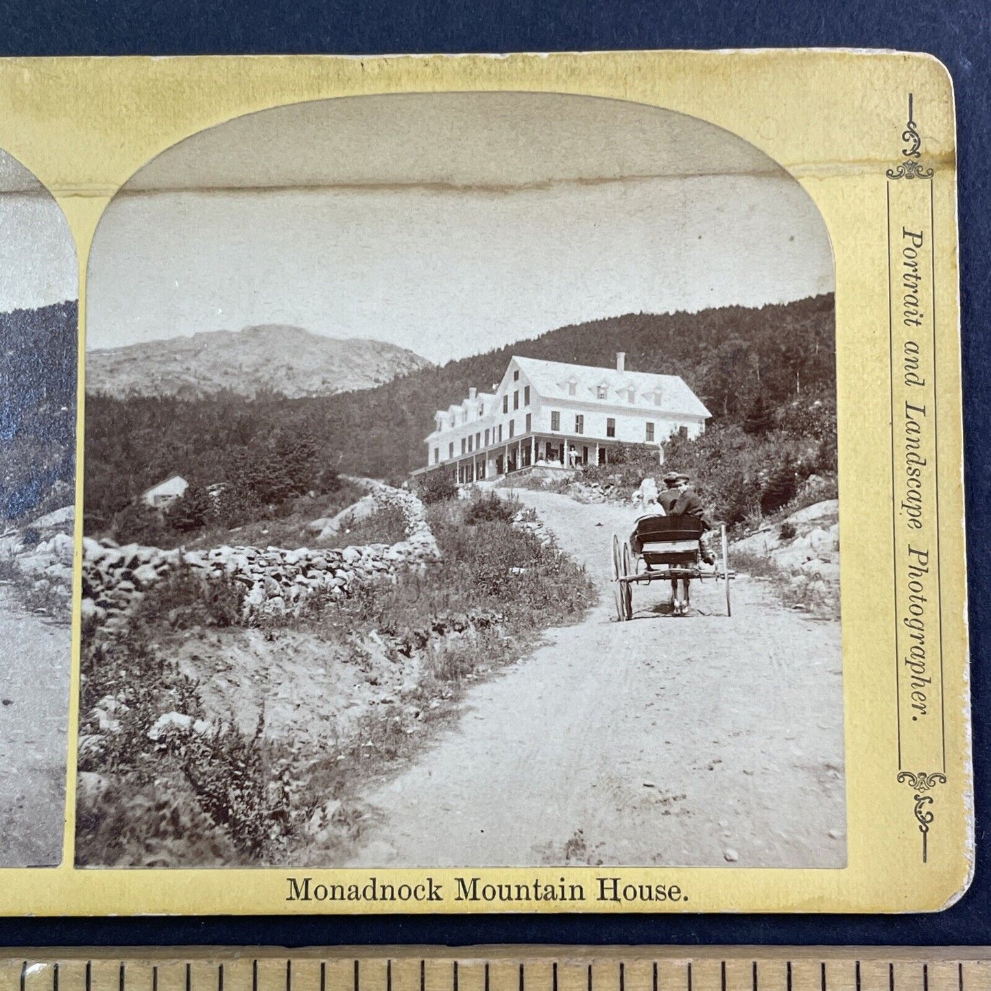 Monadnock Mountain House New Hampshire Stereoview J.A. French c1870s Y880