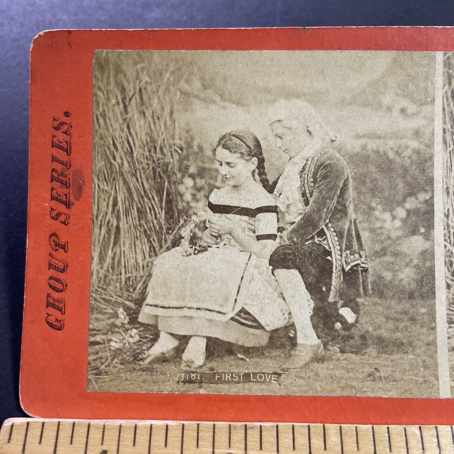 Antique 1860s Children In Traditionalist US Clothing Stereoview Photo Card P4051