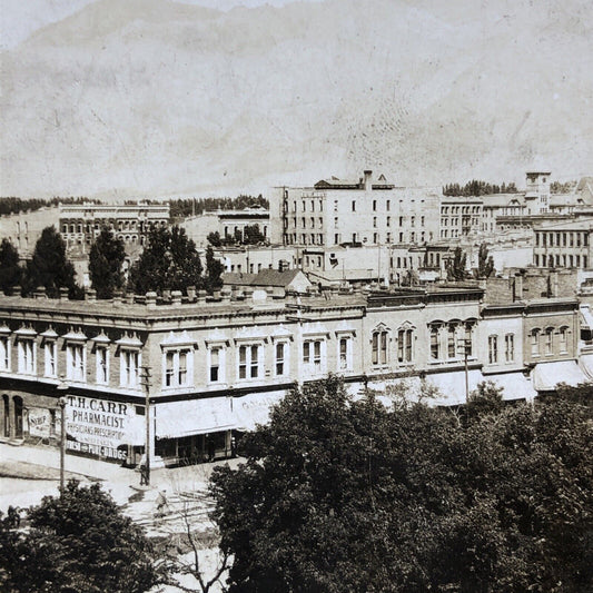 Antique 1909 City Of Ogden Utah Salt Lake City Stereoview Photo Card P2052