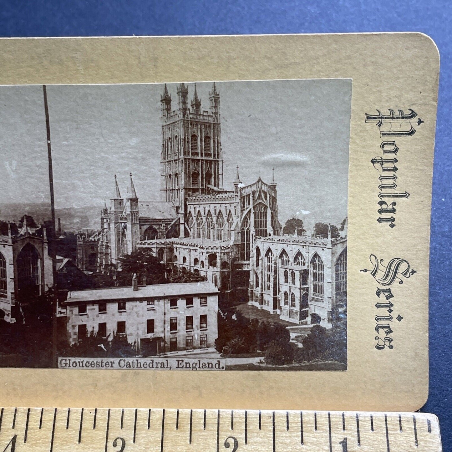 Antique 1860s Gloucester Cathedral England Stereoview Photo Card P2095