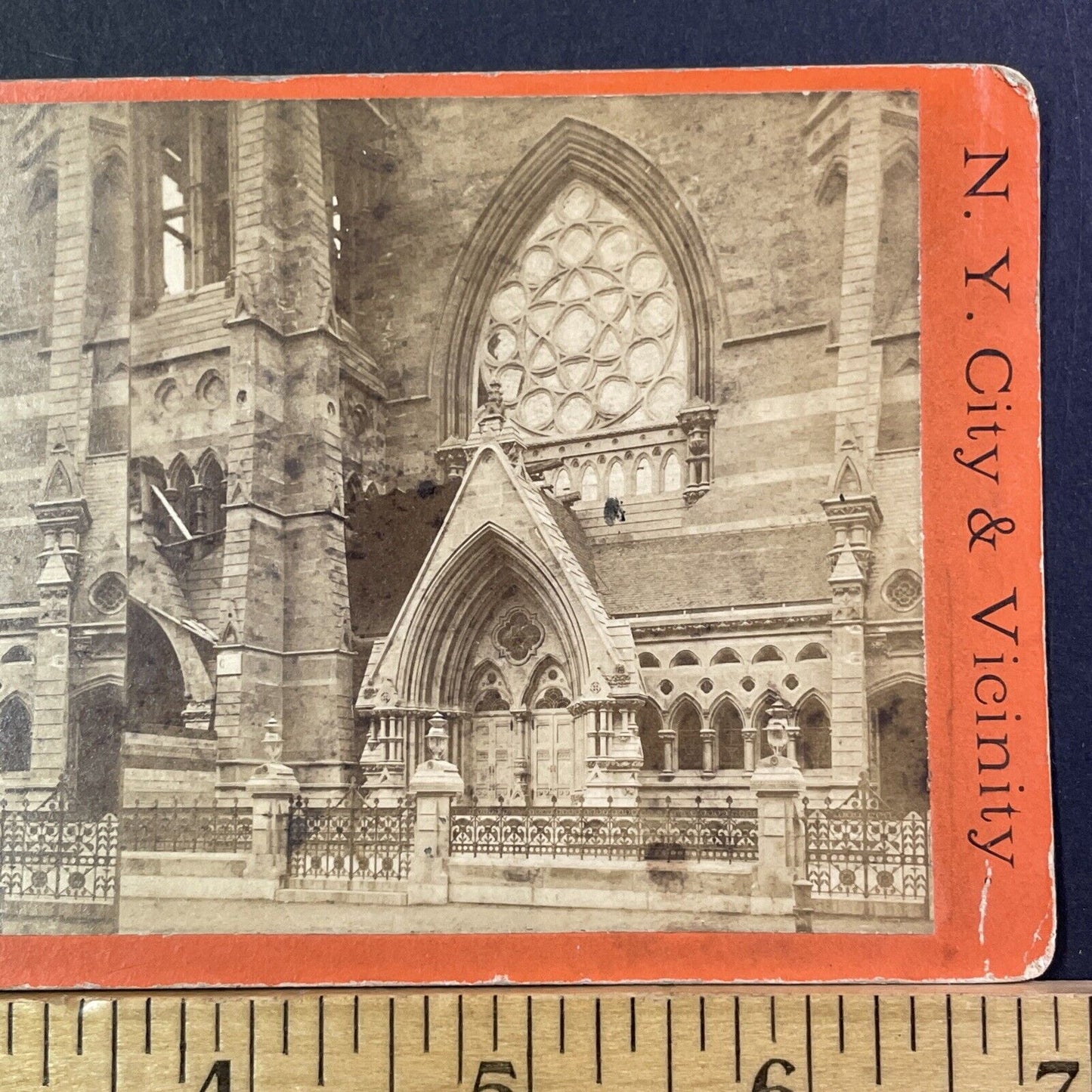 Collegiate Reformed Protestant Dutch Church Stereoview Manhattan NY c1869 X1273