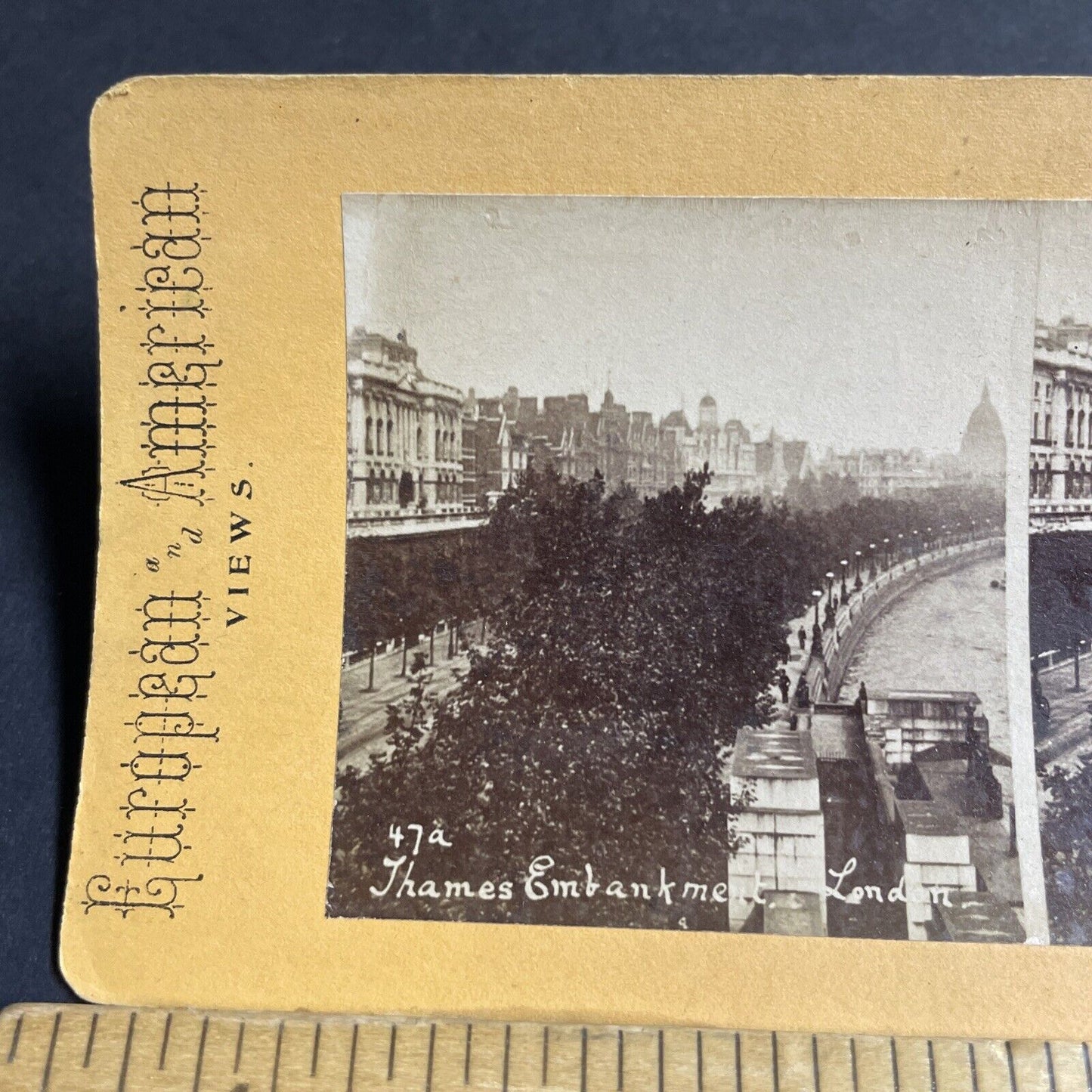 Antique 1870s The Thames River London England UK Stereoview Photo Card P4606