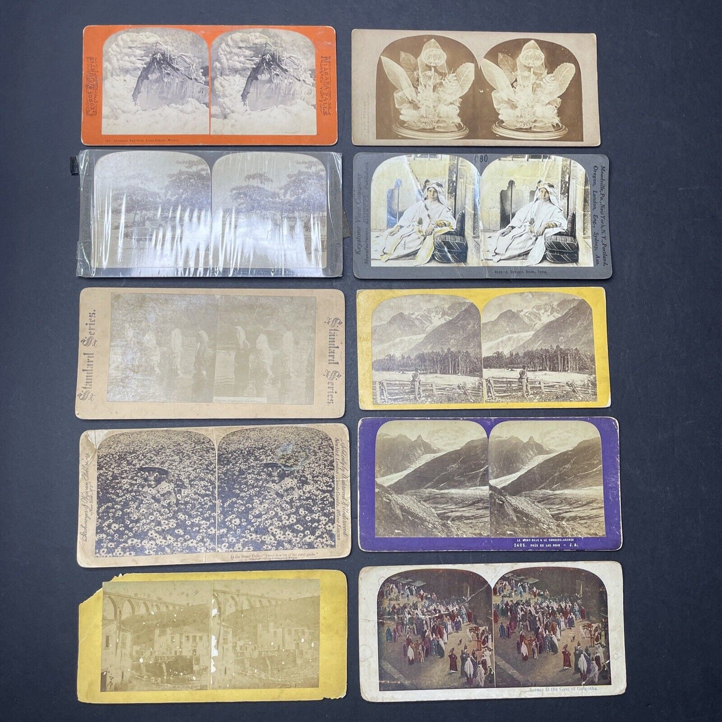 Lot Of 51 Various Scenes And People Stereoview Photo Cards Antique c1870s-1920s