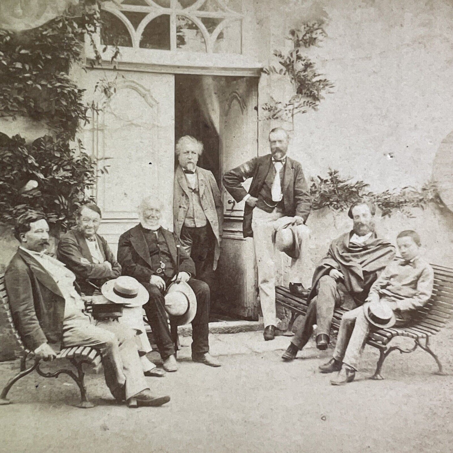 Maxence de Grassin & Louis Vignancour Families Stereoview Antique c1876 X2480