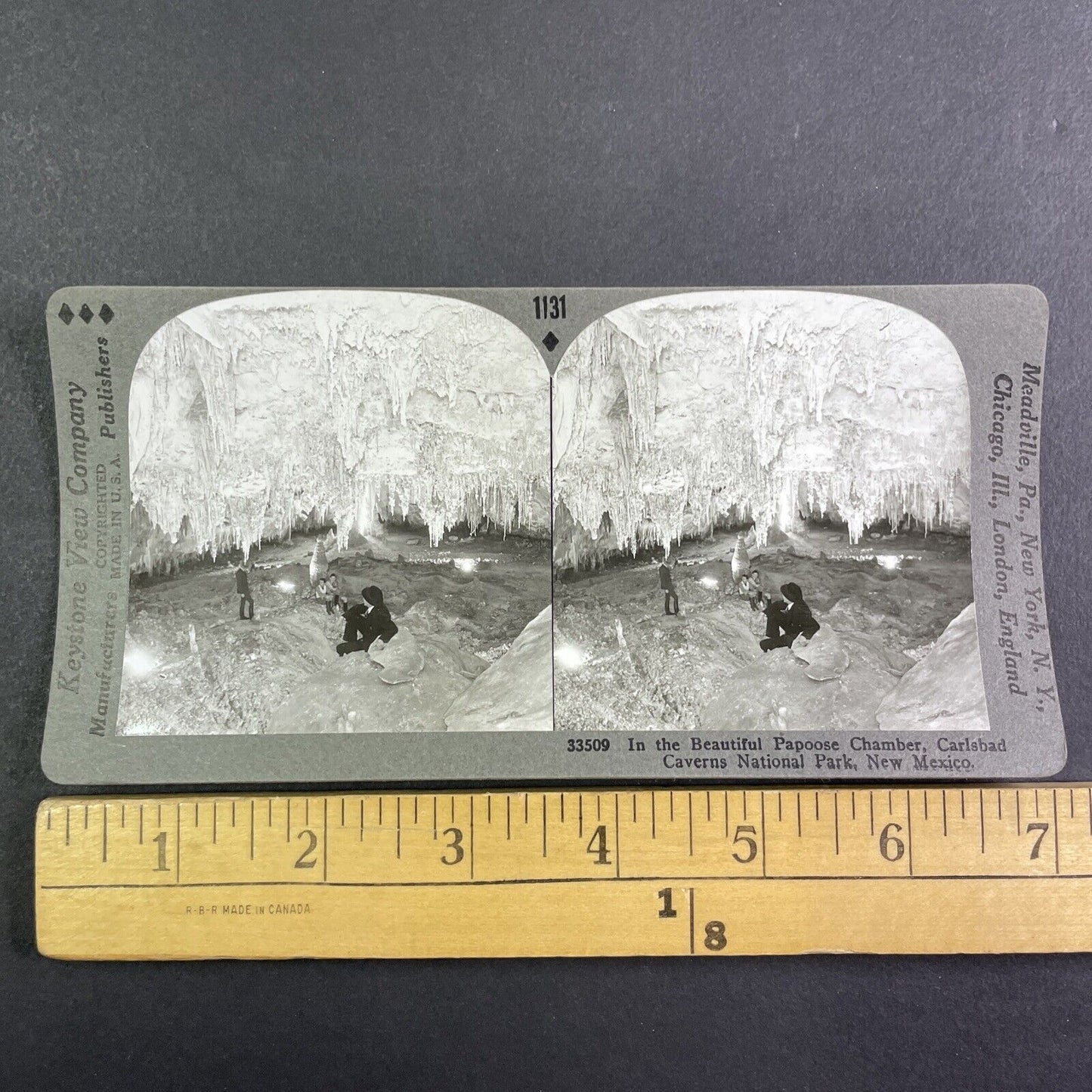 Papoose Chamber Carlsbad Caverns Stereoview New Mexico Antique c1920s Y1148