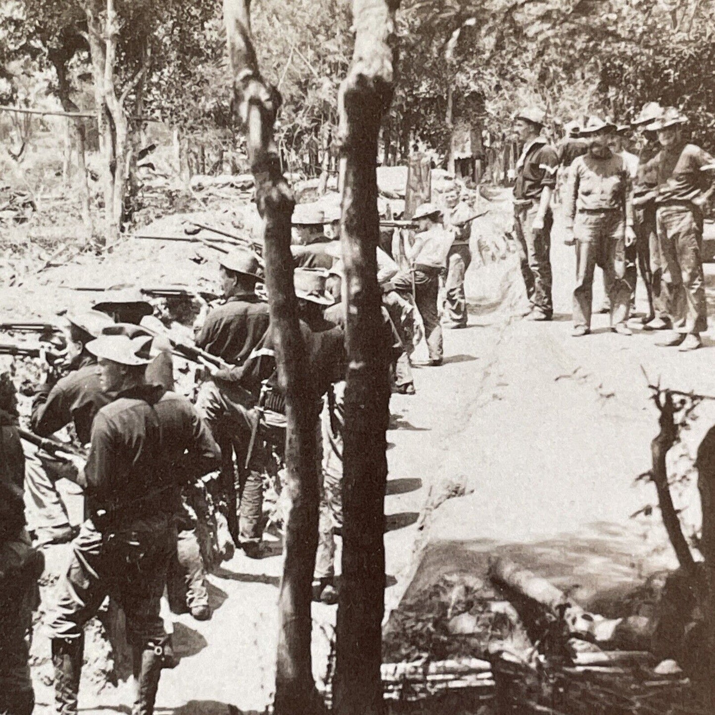 12th U.S. Infantry Regiment Stereoview Philippines War Antique c1899 X2734