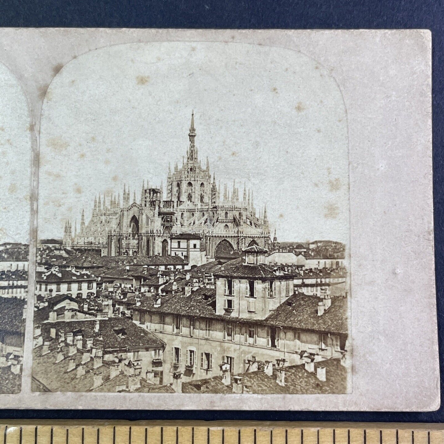 Milan Cathedral Church Italy Stereoview Way and Sons Antique c1855 Y2201