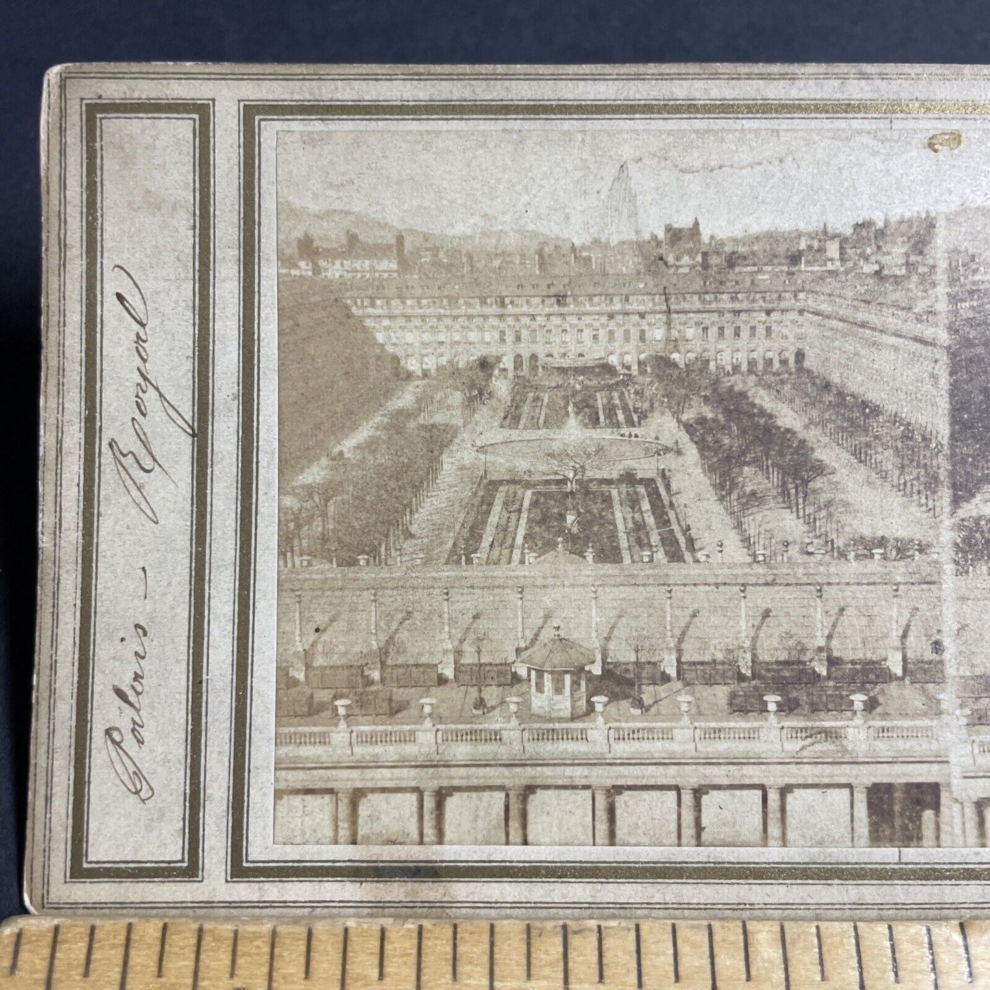 Antique 1850s Palais Royal Palace Paris France Stereoview Photo Card P4175