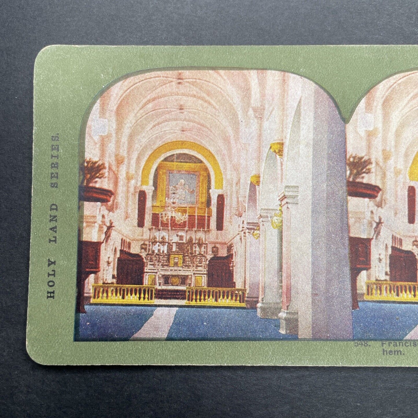 Antique 1904 Church Of The Nativity Bethlehem Stereoview Photo Card P580-075