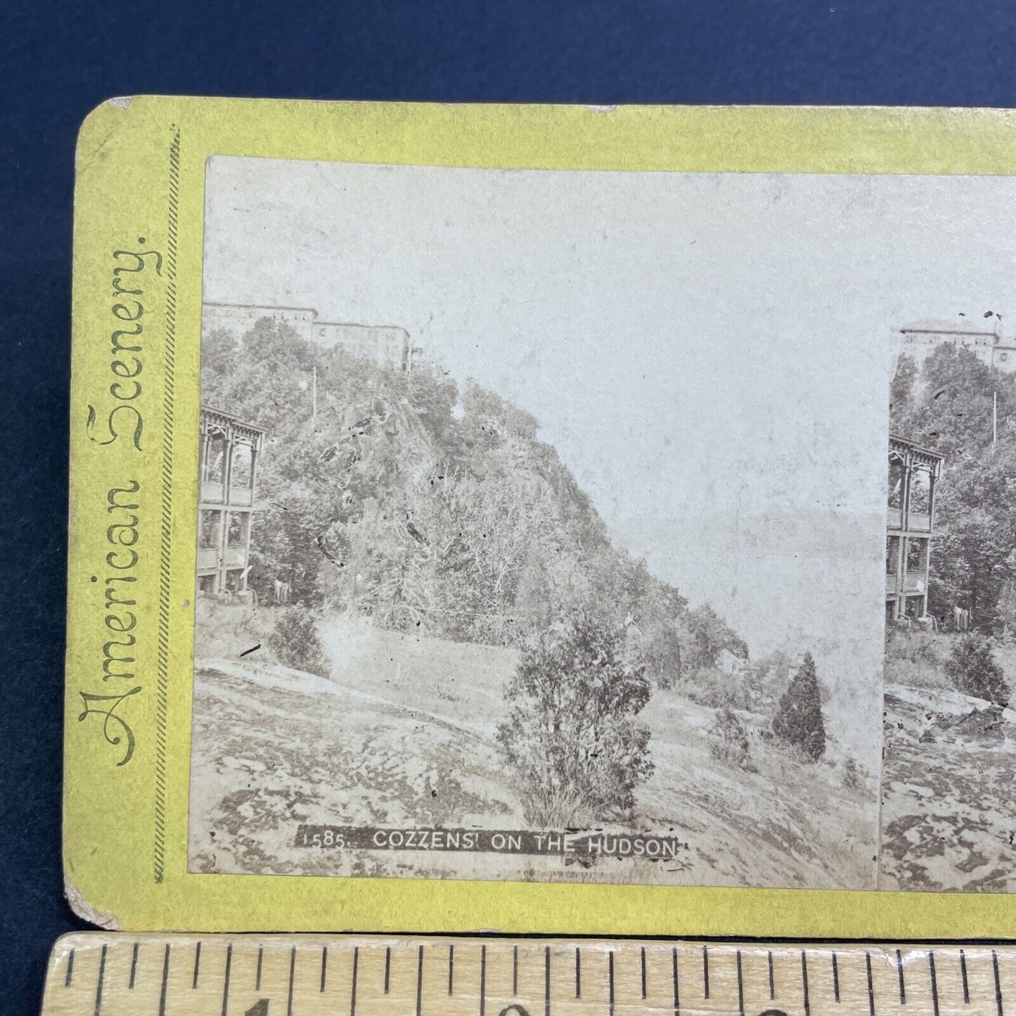 Antique 1870s Cozzens Hotel West Point New York Stereoview Photo Card V534