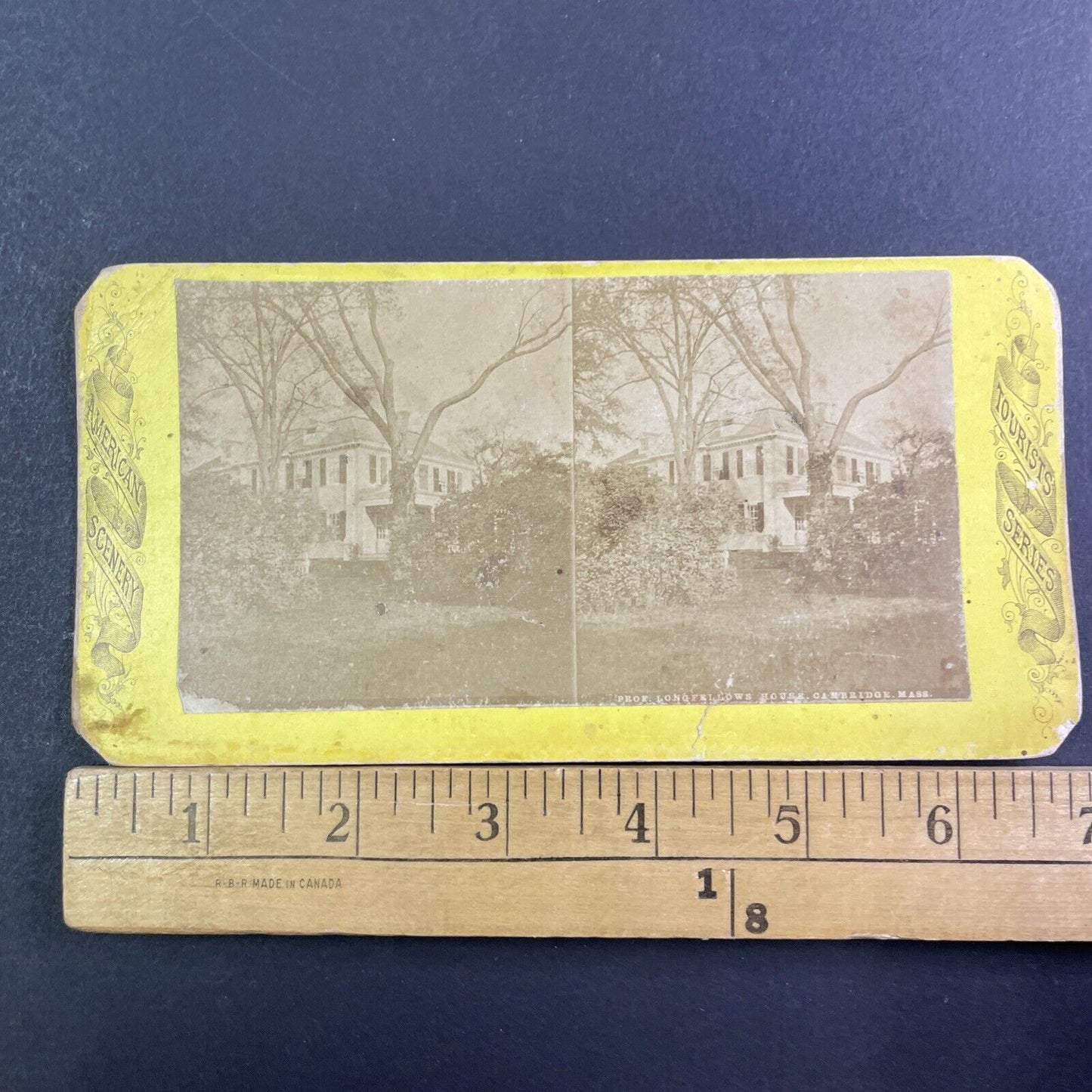 Henry Wadsworth Longfellow House Stereoview Cambridge MA Antique c1875 X1814