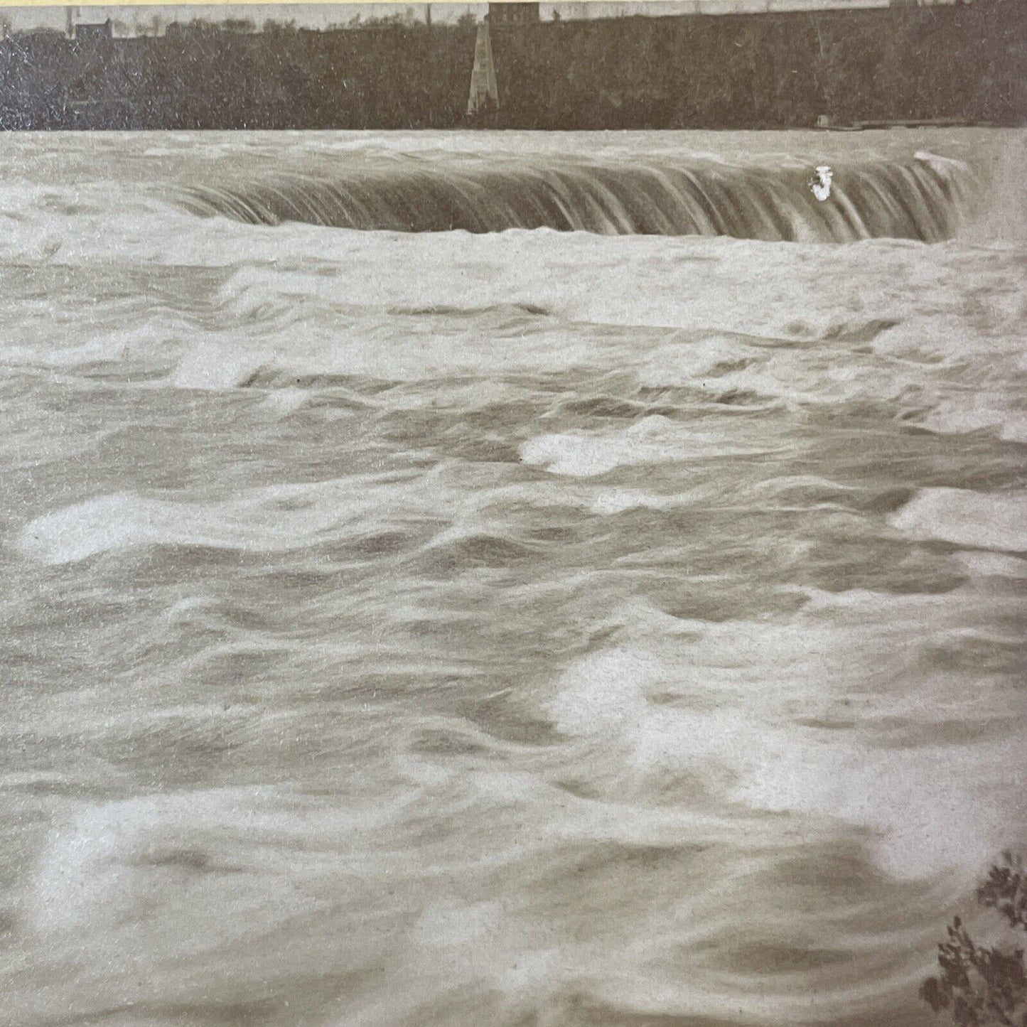 Top of Niagara Falls Stereoview Ex- Alfred C. Potter Collection c1870s Y1874