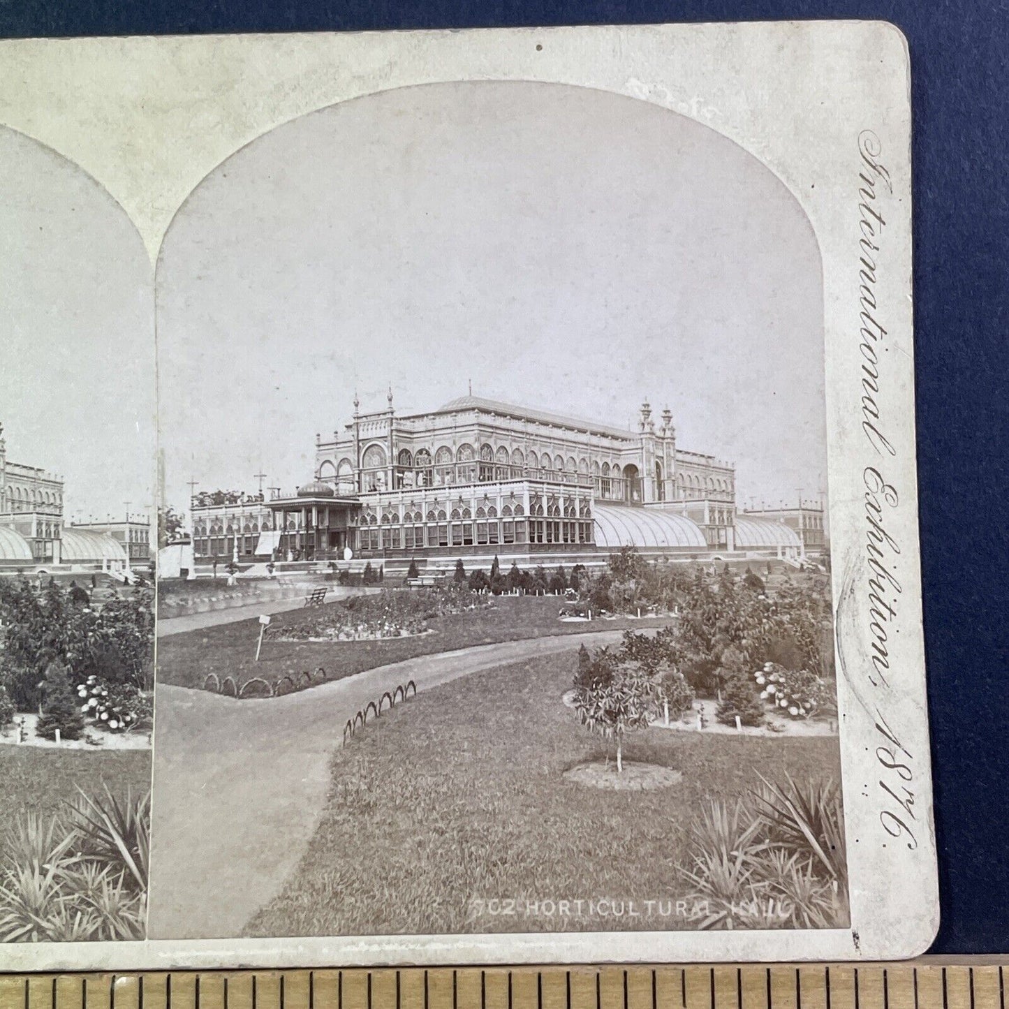 Horticultural Hall Philadelphia Stereoview Edward L Wilson Antique 1876 X1343