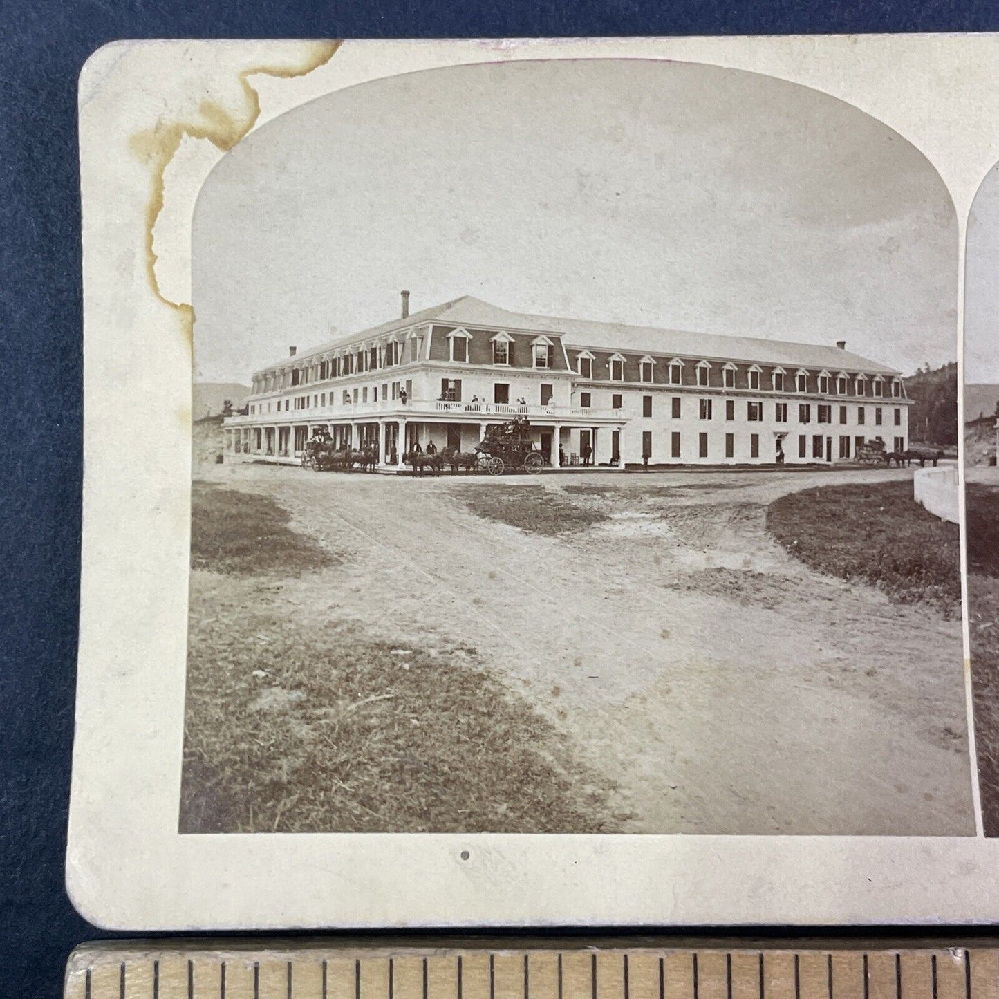 Twin Mountain House Carroll New Hampshire Stereoview Antique c1870s Y2153