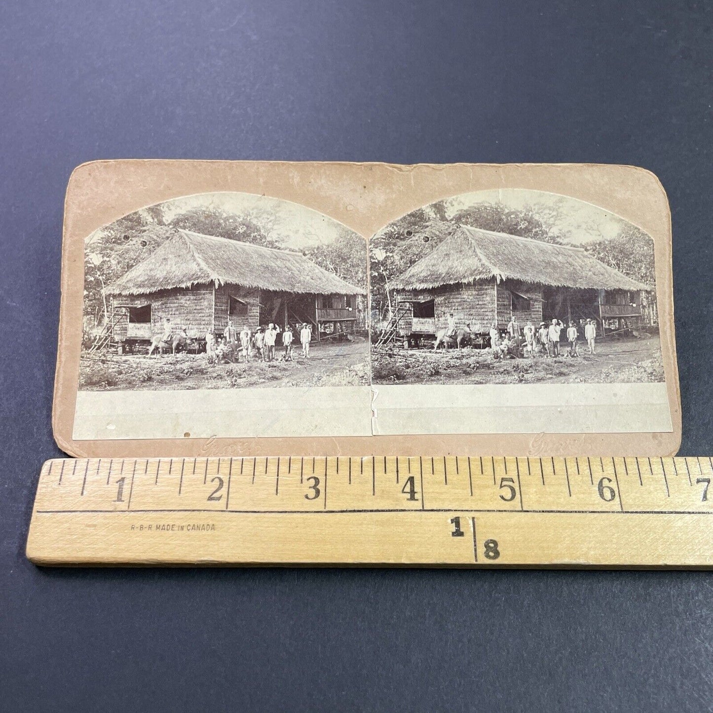 Antique 1860s Uncontacted Tribes In The Philippines Stereoview Photo Card P3847